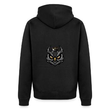Couronne de tête de hibou - Veste à capuche bio Premium Unisexe - noir - Dos - Nico (187cm)