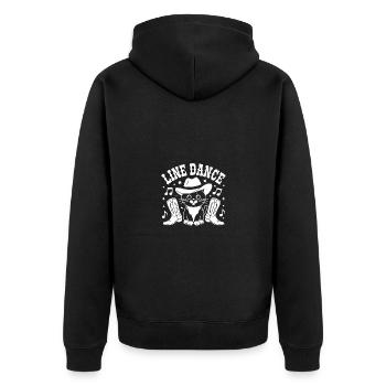 J’adore mon chat et la danse en ligne - Veste à capuche bio Premium Unisexe - noir - Dos - Nico (187cm)