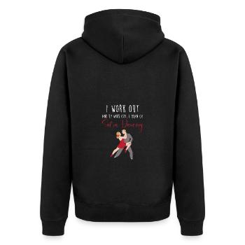 Salsa Dancer Dancer - Unisex Premium Organic Zip Hoodie - black - Back - Nico (187cm)