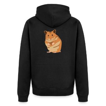 Hamster - Hamster Doré - Hamster - Animaux Domestiques - Veste à capuche bio Premium Unisexe - noir - Dos - Nico (187cm)