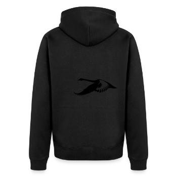 Cygne volant - Veste à capuche bio Premium Unisexe - noir - Dos - Nico (187cm)