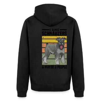 Race de chien Schnauzer - Veste à capuche bio Premium Unisexe - noir - Dos - Nico (187cm)