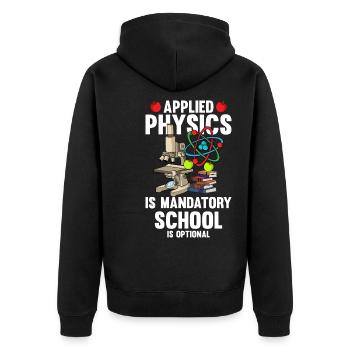 Physicien physicien - Veste à capuche bio Premium Unisexe - noir - Dos - Nico (187cm)