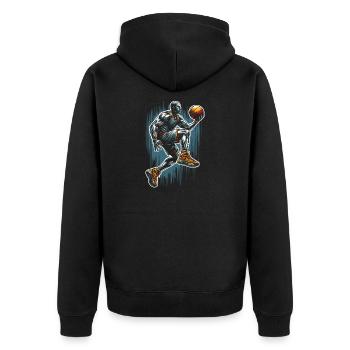 Basket - Veste à capuche bio Premium Unisexe - noir - Dos - Nico (187cm)