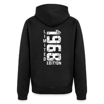 Limited Edition 1968 Retro year of birth 1968 - Unisex Premium Organic Zip Hoodie - black - Back - Nico (187cm)
