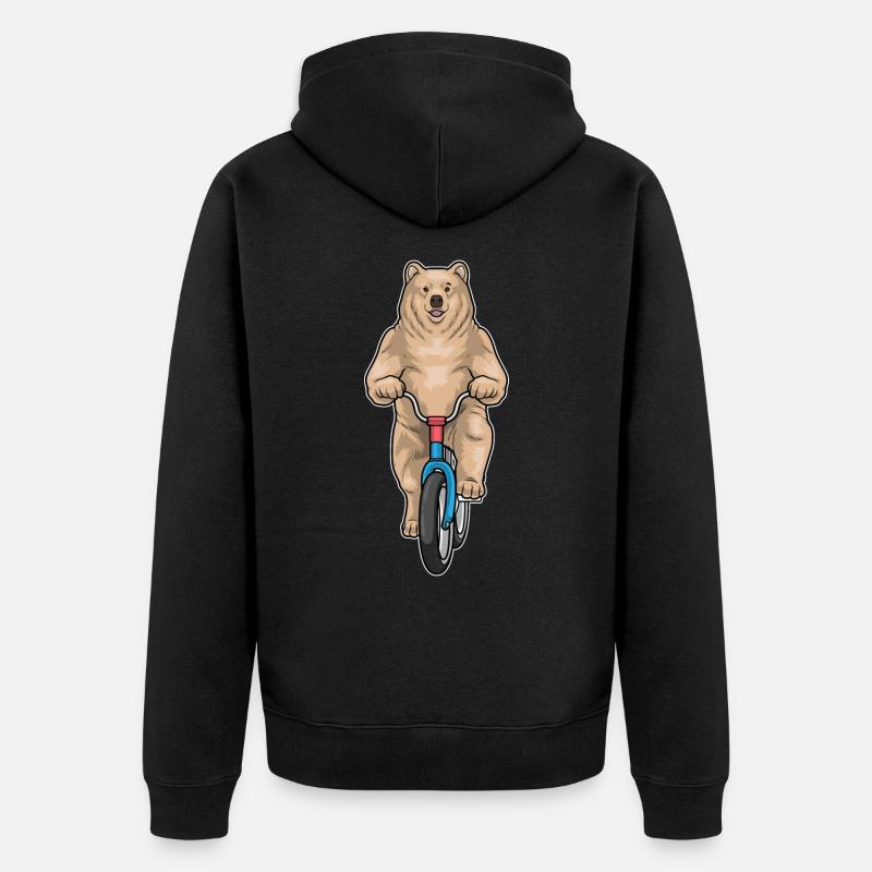 Vélo Bear - Veste à capuche bio Premium Unisexe - noir