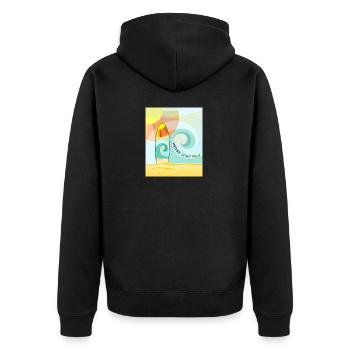 Planche de surf Waves - Veste à capuche bio Premium Unisexe - noir - Dos - Nico (187cm)