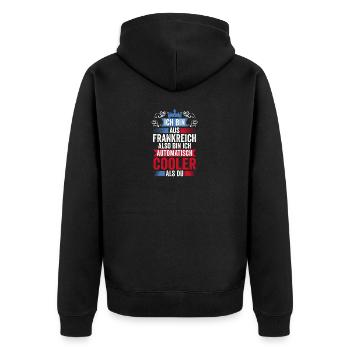 Français Français France - Veste à capuche bio Premium Unisexe - noir - Dos - Nico (187cm)