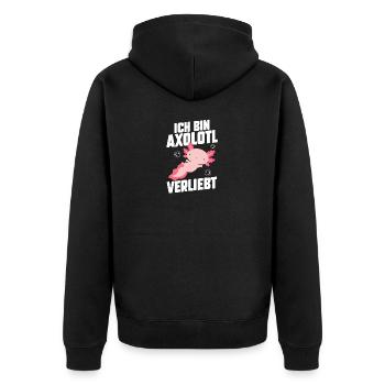 Axolotl - Veste à capuche bio Premium Unisexe - noir - Dos - Nico (187cm)