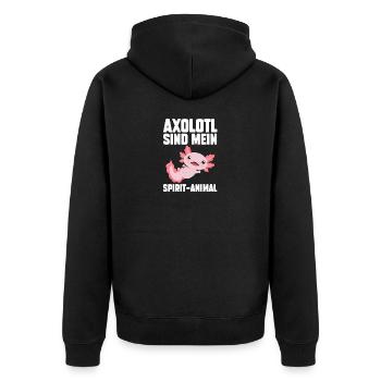 Axolotl - Veste à capuche bio Premium Unisexe - noir - Dos - Nico (187cm)