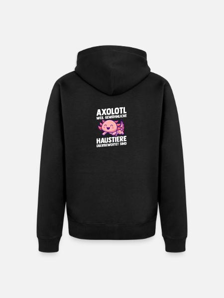 Axolotl - Unisex Premium Organic Zip Hoodie - black