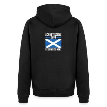 Scots Scottish German Scotland - Unisex Premium Organic Zip Hoodie - black - Back - Nico (187cm)
