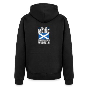 Scots Scottish Scotland - Unisex Premium Organic Zip Hoodie - black - Back - Nico (187cm)