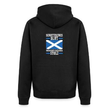 Scots Scottish Scotland - Unisex Premium Organic Zip Hoodie - black - Back - Nico (187cm)