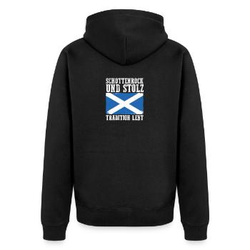 Scots Scottish Scotland - Unisex Premium Organic Zip Hoodie - black - Back - Nico (187cm)