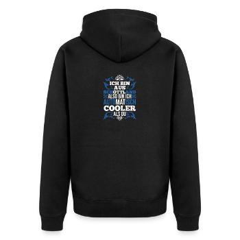 Schotten Schottisch Schottland - Unisex Premium Bio Zip Hoodie - Schwarz - Hinten - Nico (187cm)