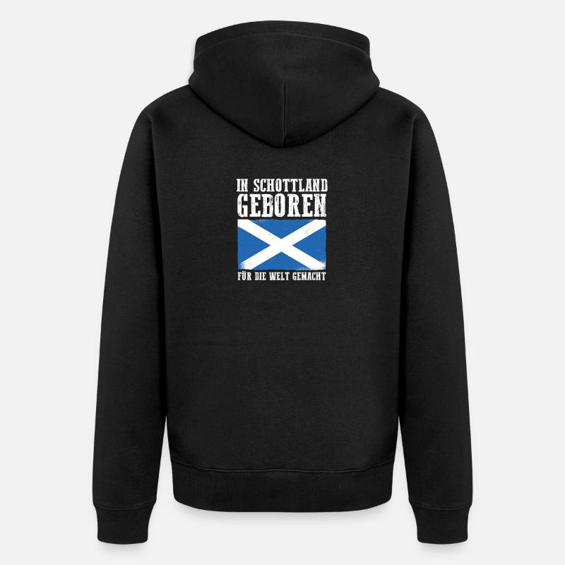 Ecossais Ecosse Ecosse Ecosse - Veste à capuche bio Premium Unisexe - noir