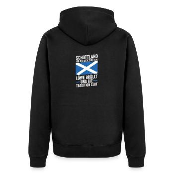 Scots Scottish Scotland - Unisex Premium Organic Zip Hoodie - black - Back - Nico (187cm)