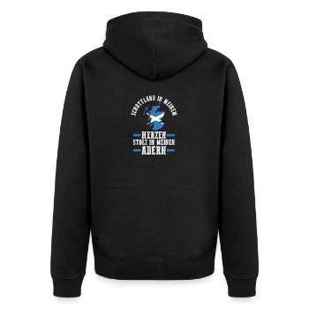 Scots Scottish Scotland - Unisex Premium Organic Zip Hoodie - black - Back - Nico (187cm)