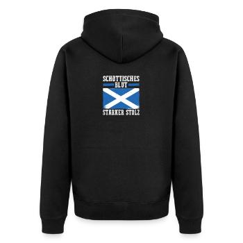 Scots Scottish Scotland - Unisex Premium Organic Zip Hoodie - black - Back - Nico (187cm)