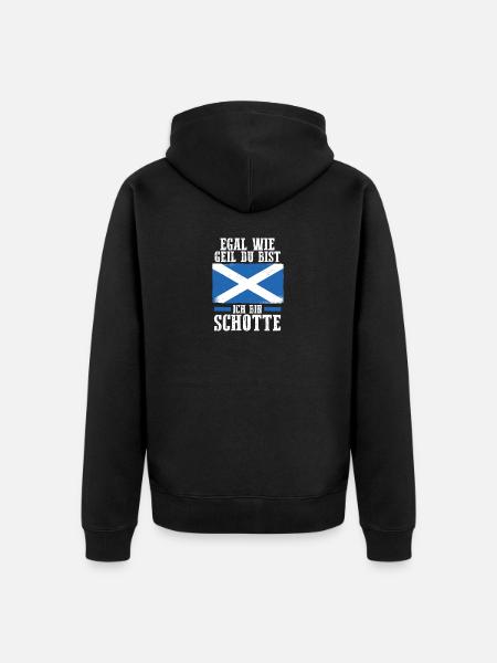 Scots Scottish Scotland - Unisex Premium Organic Zip Hoodie - black