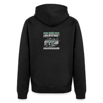 Pilot Helicopter Helicopter - Unisex Premium Organic Zip Hoodie - black - Back - Nico (187cm)