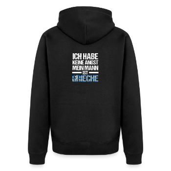 Grecs Grèce - Veste à capuche bio Premium Unisexe - noir - Dos - Nico (187cm)
