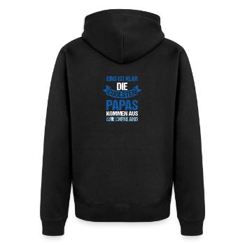 Grec Papa Père Fête des Pères Grèce - Veste à capuche bio Premium Unisexe - noir - Dos - Nico (187cm)