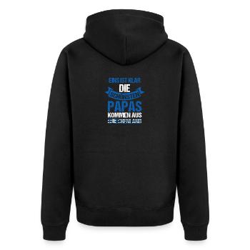 Grec Papa Père Fête des Pères Grèce - Veste à capuche bio Premium Unisexe - noir - Dos - Nico (187cm)