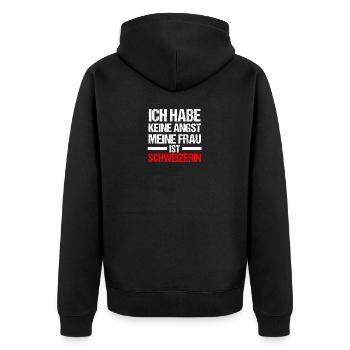 Suisse Suisse - Veste à capuche bio Premium Unisexe - noir - Dos - Nico (187cm)