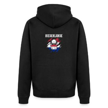 Pays-Bas Pays-Bas - Veste à capuche bio Premium Unisexe - noir - Dos - Nico (187cm)