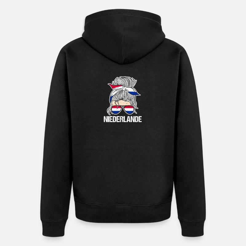Pays-Bas Pays-Bas - Veste à capuche bio Premium Unisexe - noir