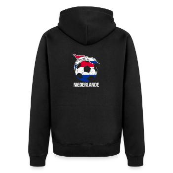 Pays-Bas Pays-Bas - Veste à capuche bio Premium Unisexe - noir - Dos - Nico (187cm)