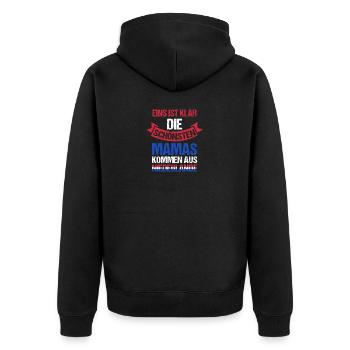 Hollande Maman Mère Fête des Mères Néerlandais Néerlandais - Veste à capuche bio Premium Unisexe - noir - Dos - Nico (187cm)