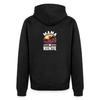 Pensioner Pension Pension Retirement Mother Mom - Unisex Premium Organic Zip Hoodie - black - Back - Nico (187cm)