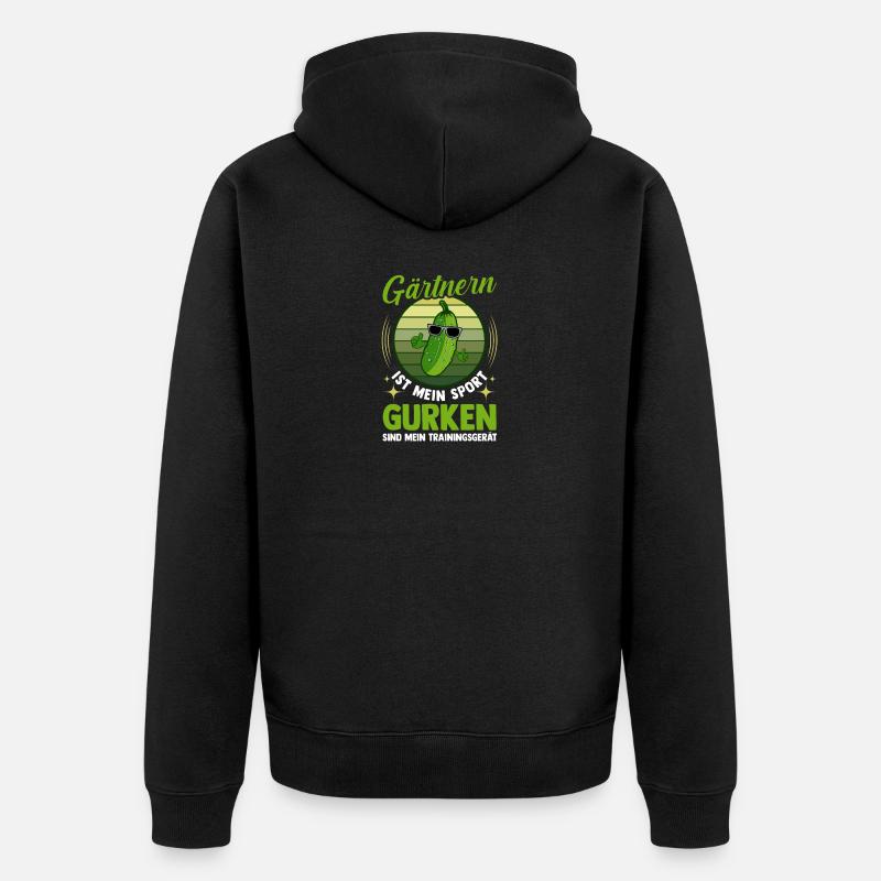 Jardinier Concombre Jardin fermier - Veste à capuche bio Premium Unisexe - noir