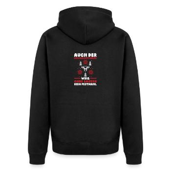 Santa Claus Tractor Christmas Party Farmer Construction - Unisex Premium Organic Zip Hoodie - black - Back - Nico (187cm)