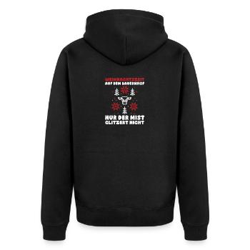 Père Noël tracteur fête de Noël agriculteur Landwi - Veste à capuche bio Premium Unisexe - noir - Dos - Nico (187cm)