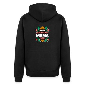 Maman pour la fête des mères - Veste à capuche bio Premium Unisexe - noir - Dos - Nico (187cm)