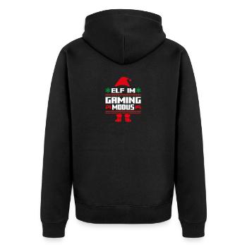 Elfe de Noël Noël Gamer Gamer Elfe - Veste à capuche bio Premium Unisexe - noir - Dos - Nico (187cm)