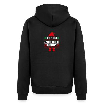 Elfe de Noël Noël Gamer Gamer Elfe - Veste à capuche bio Premium Unisexe - noir - Dos - Nico (187cm)