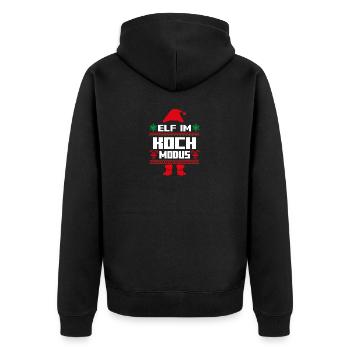 Elfe de Noël Père Noël Cook Elf - Veste à capuche bio Premium Unisexe - noir - Dos - Nico (187cm)