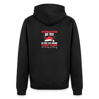 Santa Claus Christmas School Teacher - Unisex Premium Organic Zip Hoodie - black - Back - Nico (187cm)