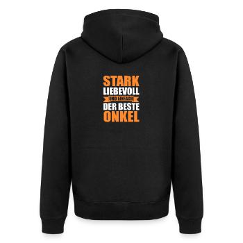 Oncle - Veste à capuche bio Premium Unisexe - noir - Dos - Nico (187cm)