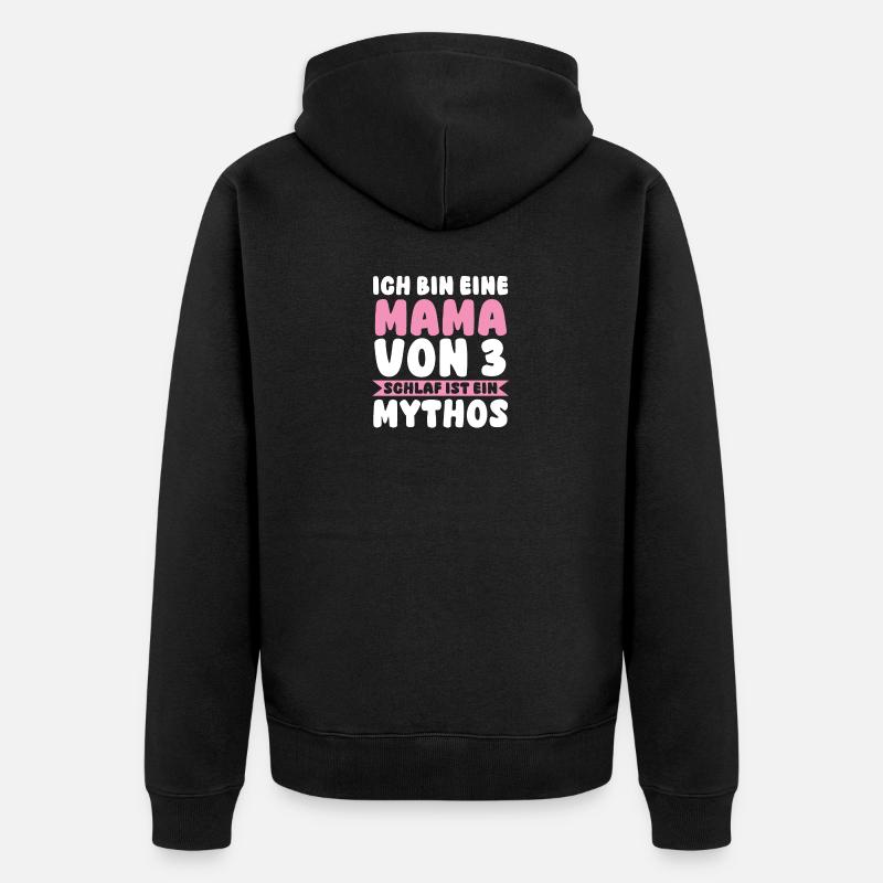 Maman de 3 enfants - Veste à capuche bio Premium Unisexe - noir