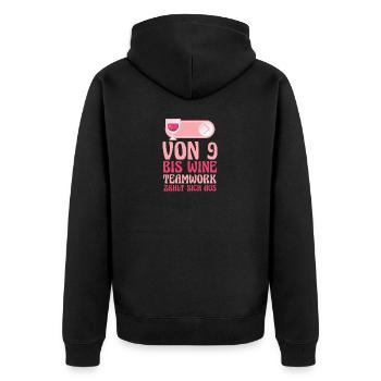 Employé Travailleur Collègue de travail - Veste à capuche bio Premium Unisexe - noir - Dos - Nico (187cm)