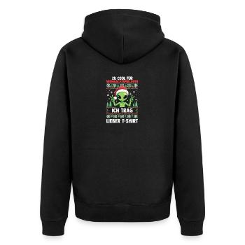 Père Noël Noël laid Noël - Veste à capuche bio Premium Unisexe - noir - Dos - Nico (187cm)
