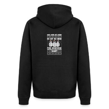 Père Noël Noël laid Noël - Veste à capuche bio Premium Unisexe - noir - Dos - Nico (187cm)