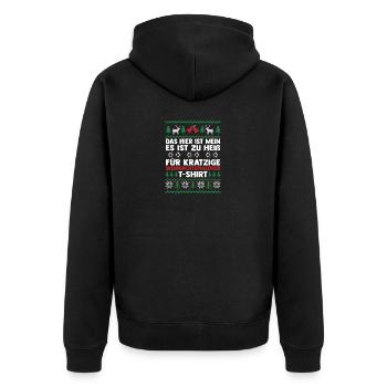 Santa Claus Christmas Ugly Christmas - Unisex Premium Organic Zip Hoodie - black - Back - Nico (187cm)