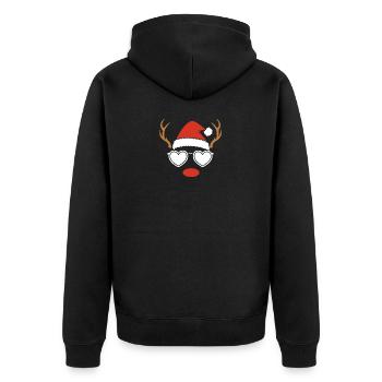 Père Noël Renne de Noël - Veste à capuche bio Premium Unisexe - noir - Dos - Nico (187cm)